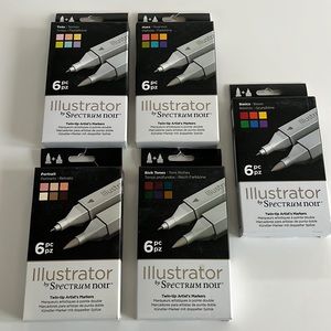 Illustrator 6pc Artist Markers by Spectrum noir